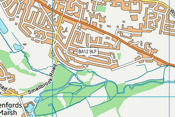 BA12 9LF map - OS VectorMap District (Ordnance Survey)