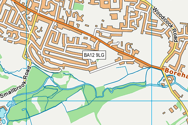 BA12 9LG map - OS VectorMap District (Ordnance Survey)