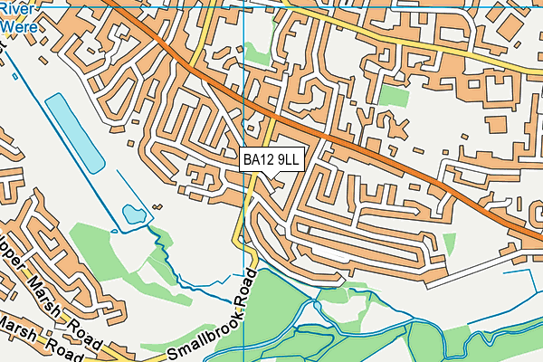 BA12 9LL map - OS VectorMap District (Ordnance Survey)