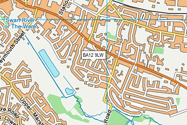 BA12 9LW map - OS VectorMap District (Ordnance Survey)