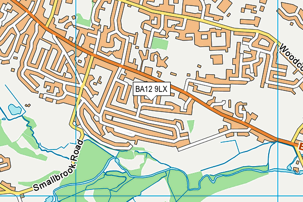 BA12 9LX map - OS VectorMap District (Ordnance Survey)