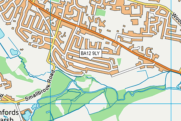 BA12 9LY map - OS VectorMap District (Ordnance Survey)