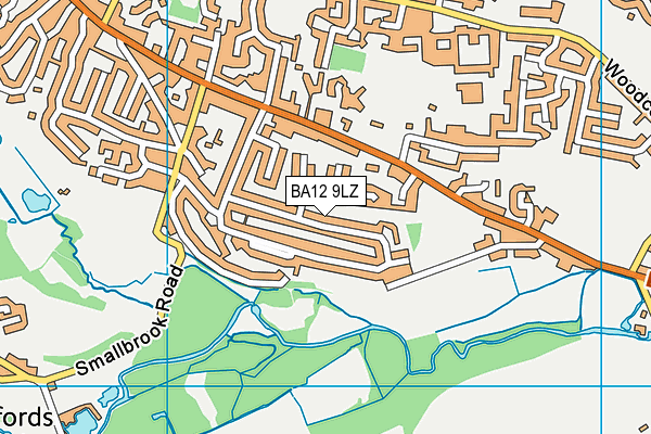 BA12 9LZ map - OS VectorMap District (Ordnance Survey)