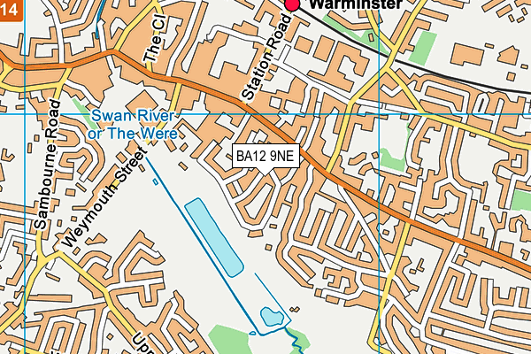 BA12 9NE map - OS VectorMap District (Ordnance Survey)