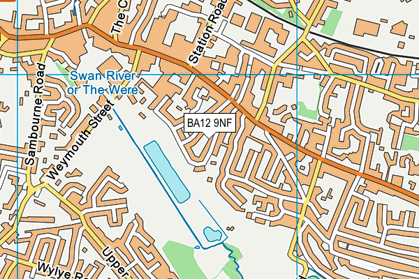 BA12 9NF map - OS VectorMap District (Ordnance Survey)