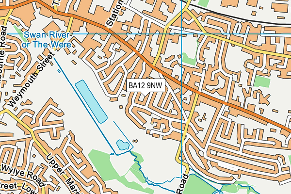BA12 9NW map - OS VectorMap District (Ordnance Survey)