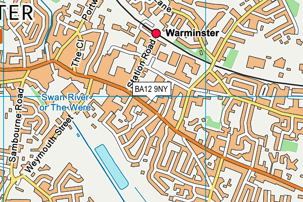 BA12 9NY map - OS VectorMap District (Ordnance Survey)