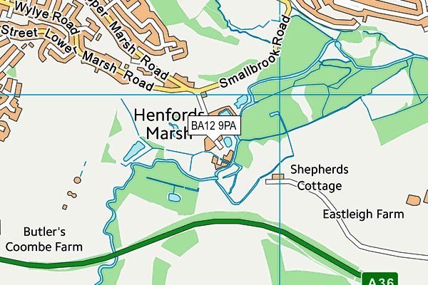 BA12 9PA map - OS VectorMap District (Ordnance Survey)