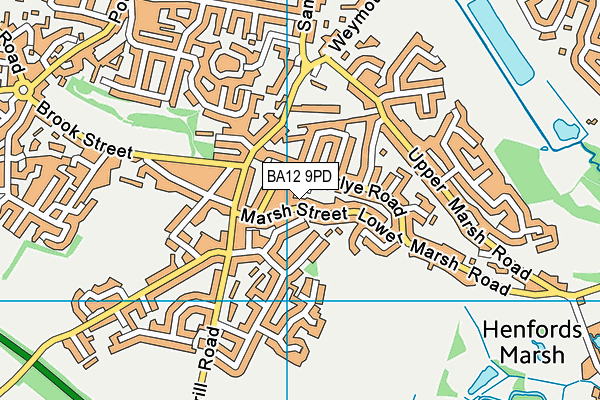 BA12 9PD map - OS VectorMap District (Ordnance Survey)