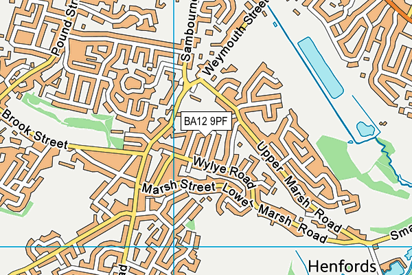 BA12 9PF map - OS VectorMap District (Ordnance Survey)