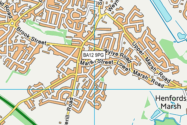 BA12 9PG map - OS VectorMap District (Ordnance Survey)