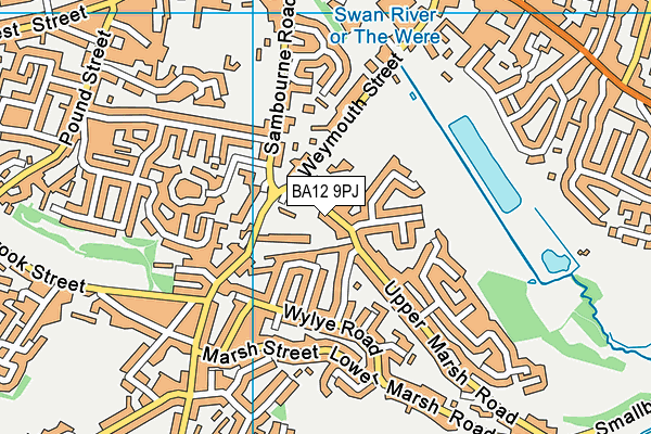 BA12 9PJ map - OS VectorMap District (Ordnance Survey)