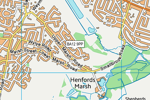 BA12 9PP map - OS VectorMap District (Ordnance Survey)