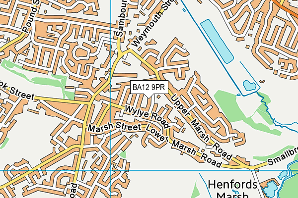 BA12 9PR map - OS VectorMap District (Ordnance Survey)