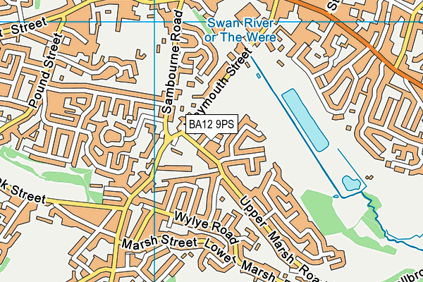 BA12 9PS map - OS VectorMap District (Ordnance Survey)