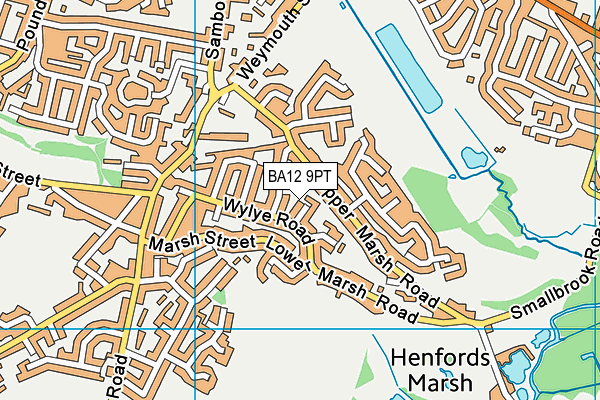 BA12 9PT map - OS VectorMap District (Ordnance Survey)