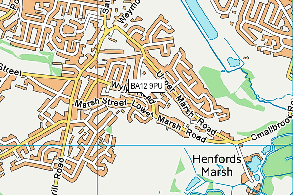 BA12 9PU map - OS VectorMap District (Ordnance Survey)