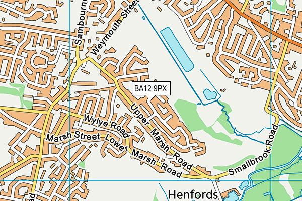 BA12 9PX map - OS VectorMap District (Ordnance Survey)