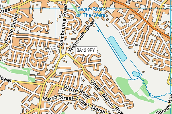 BA12 9PY map - OS VectorMap District (Ordnance Survey)