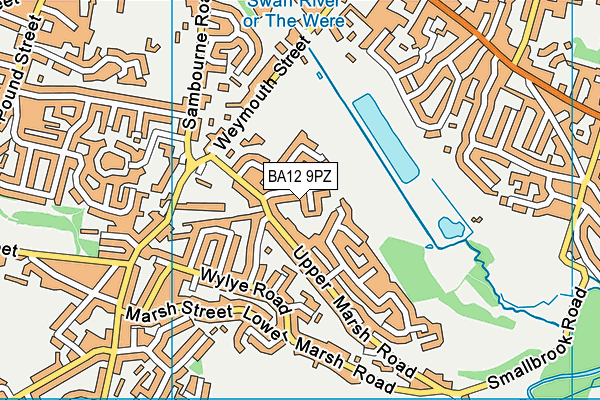 BA12 9PZ map - OS VectorMap District (Ordnance Survey)