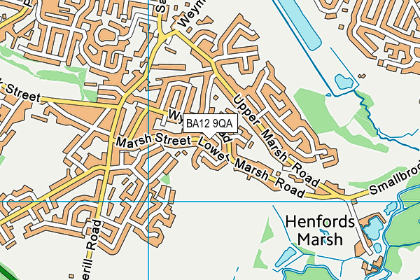 BA12 9QA map - OS VectorMap District (Ordnance Survey)