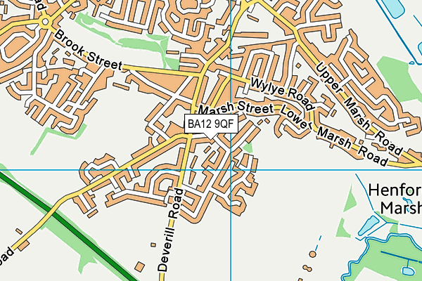 BA12 9QF map - OS VectorMap District (Ordnance Survey)