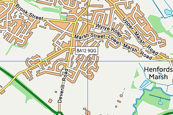 BA12 9QG map - OS VectorMap District (Ordnance Survey)