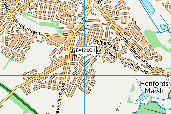 BA12 9QH map - OS VectorMap District (Ordnance Survey)