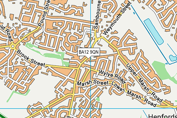 BA12 9QN map - OS VectorMap District (Ordnance Survey)