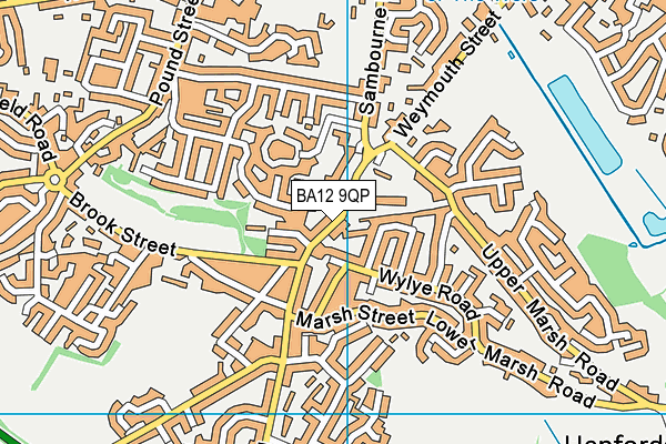 BA12 9QP map - OS VectorMap District (Ordnance Survey)
