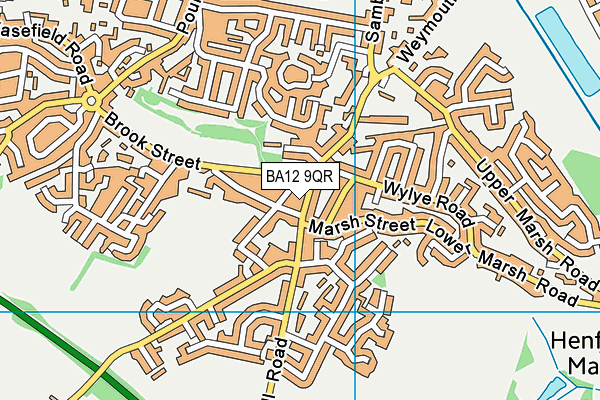 BA12 9QR map - OS VectorMap District (Ordnance Survey)