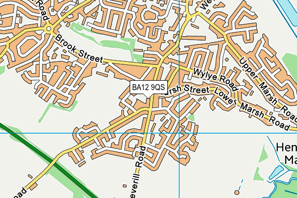 BA12 9QS map - OS VectorMap District (Ordnance Survey)