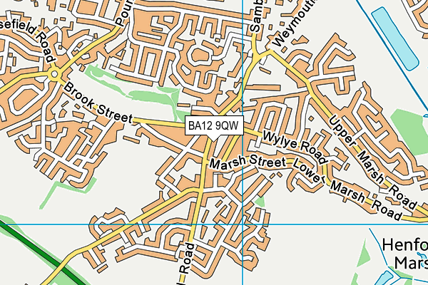 BA12 9QW map - OS VectorMap District (Ordnance Survey)