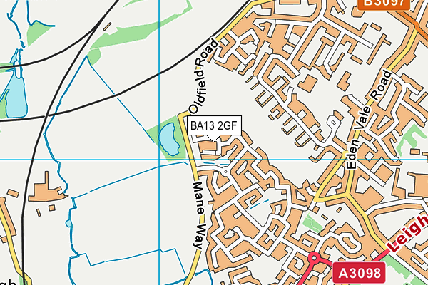 BA13 2GF map - OS VectorMap District (Ordnance Survey)