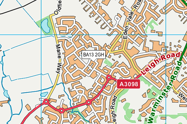 BA13 2GH map - OS VectorMap District (Ordnance Survey)