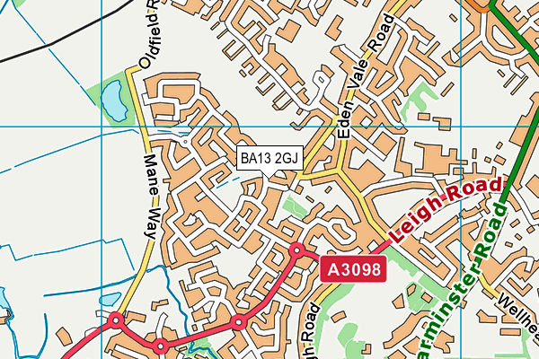 BA13 2GJ map - OS VectorMap District (Ordnance Survey)