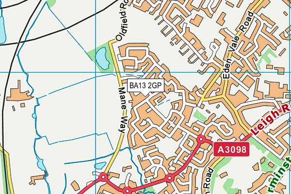 BA13 2GP map - OS VectorMap District (Ordnance Survey)