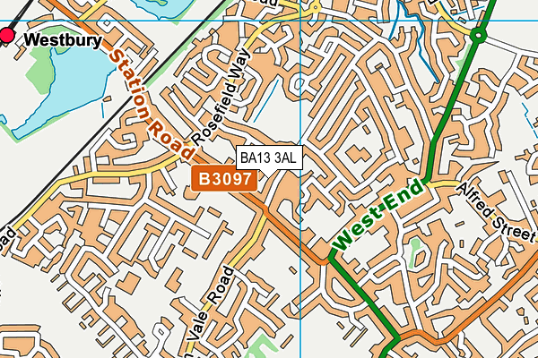 BA13 3AL map - OS VectorMap District (Ordnance Survey)