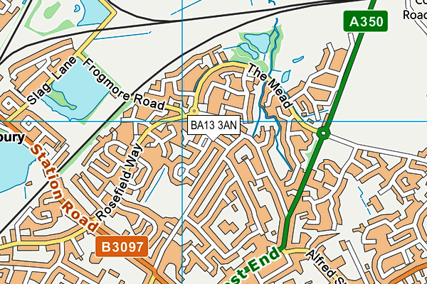 BA13 3AN map - OS VectorMap District (Ordnance Survey)