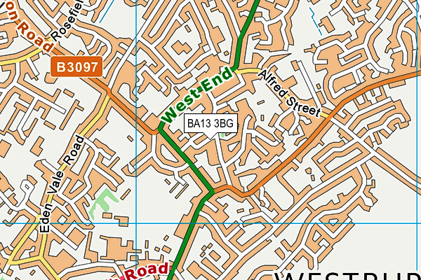 BA13 3BG map - OS VectorMap District (Ordnance Survey)