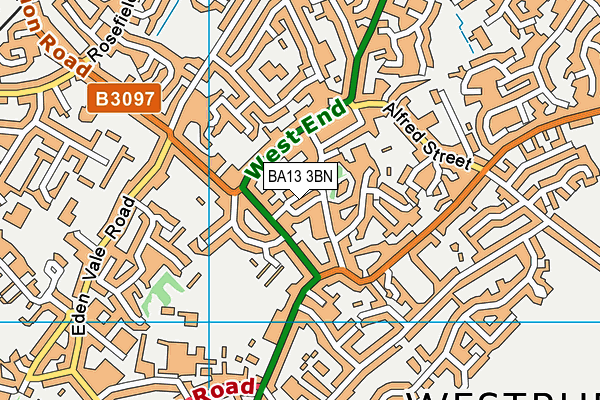 BA13 3BN map - OS VectorMap District (Ordnance Survey)