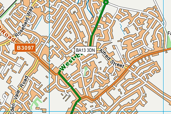 BA13 3DN map - OS VectorMap District (Ordnance Survey)