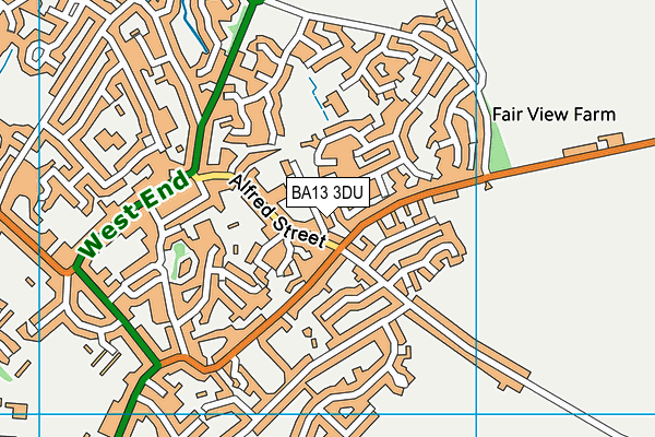 BA13 3DU map - OS VectorMap District (Ordnance Survey)