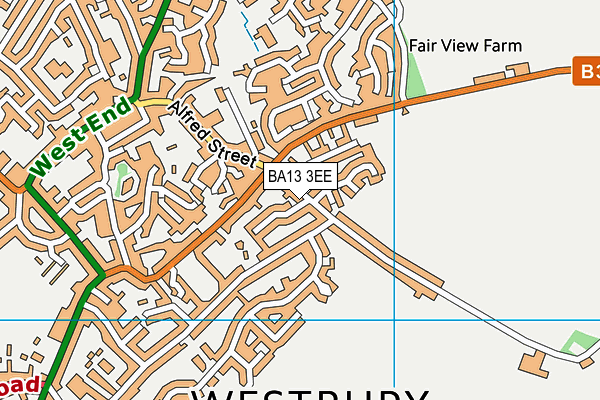 BA13 3EE map - OS VectorMap District (Ordnance Survey)