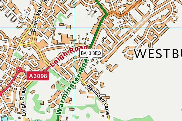 BA13 3EQ map - OS VectorMap District (Ordnance Survey)