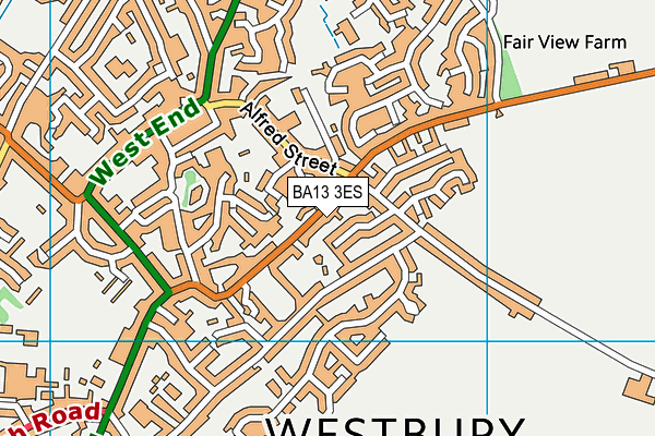 BA13 3ES map - OS VectorMap District (Ordnance Survey)