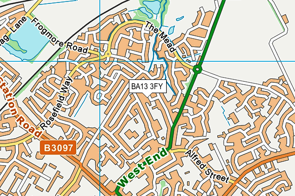 BA13 3FY map - OS VectorMap District (Ordnance Survey)