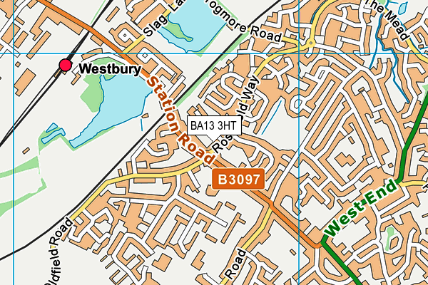 BA13 3HT map - OS VectorMap District (Ordnance Survey)