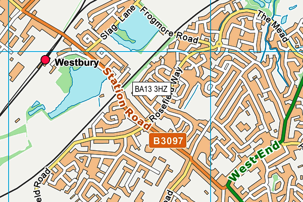 BA13 3HZ map - OS VectorMap District (Ordnance Survey)