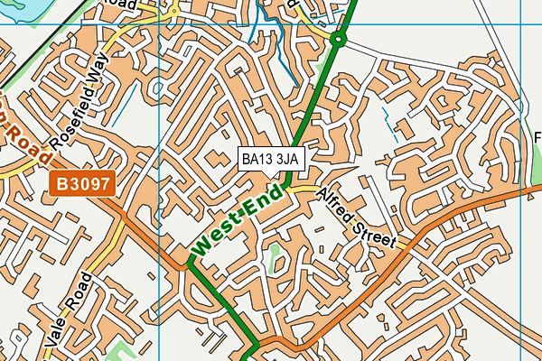BA13 3JA map - OS VectorMap District (Ordnance Survey)